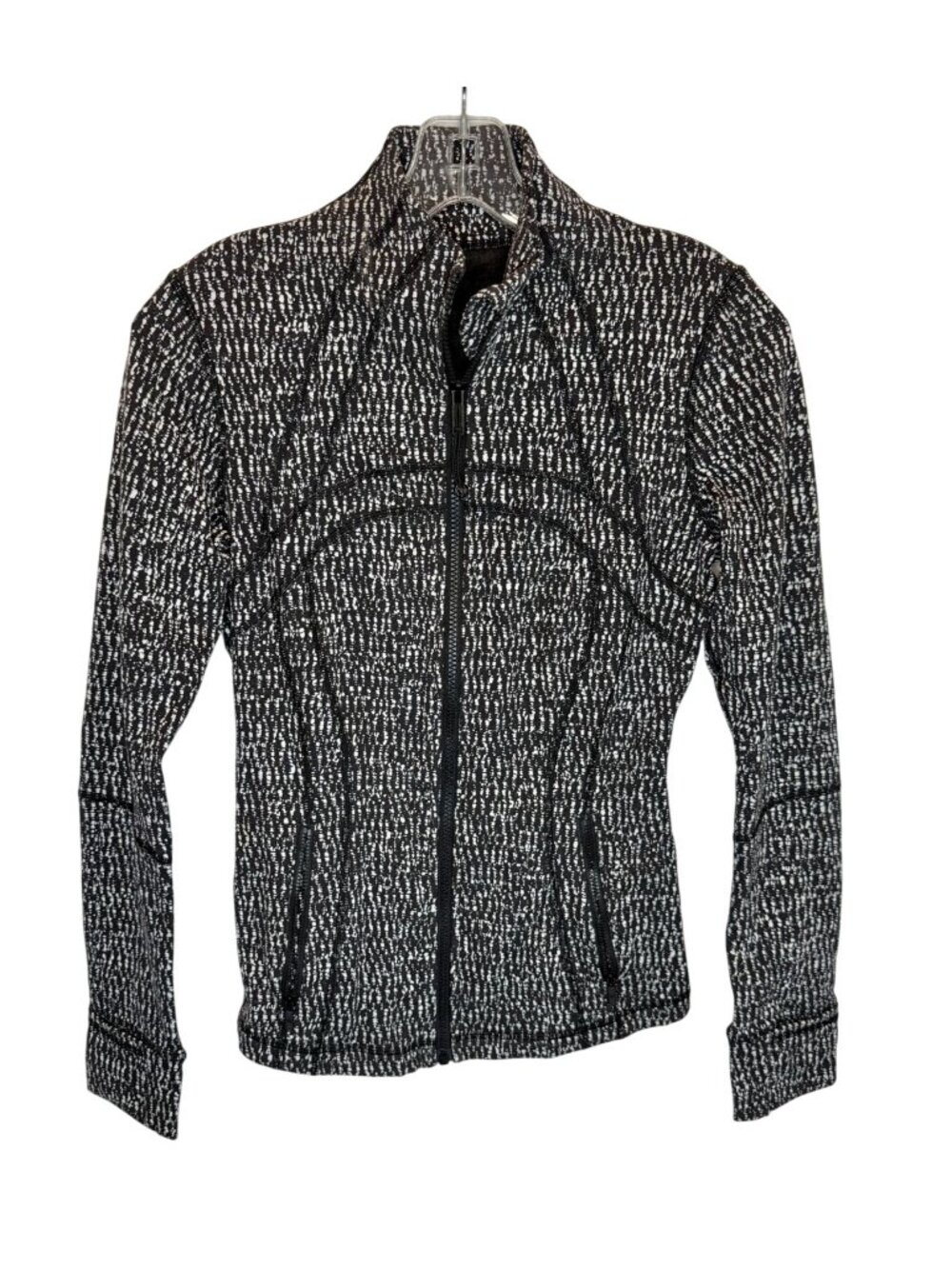 Lululemon Define Jacket Knotted Jacquard Black White - Size 6